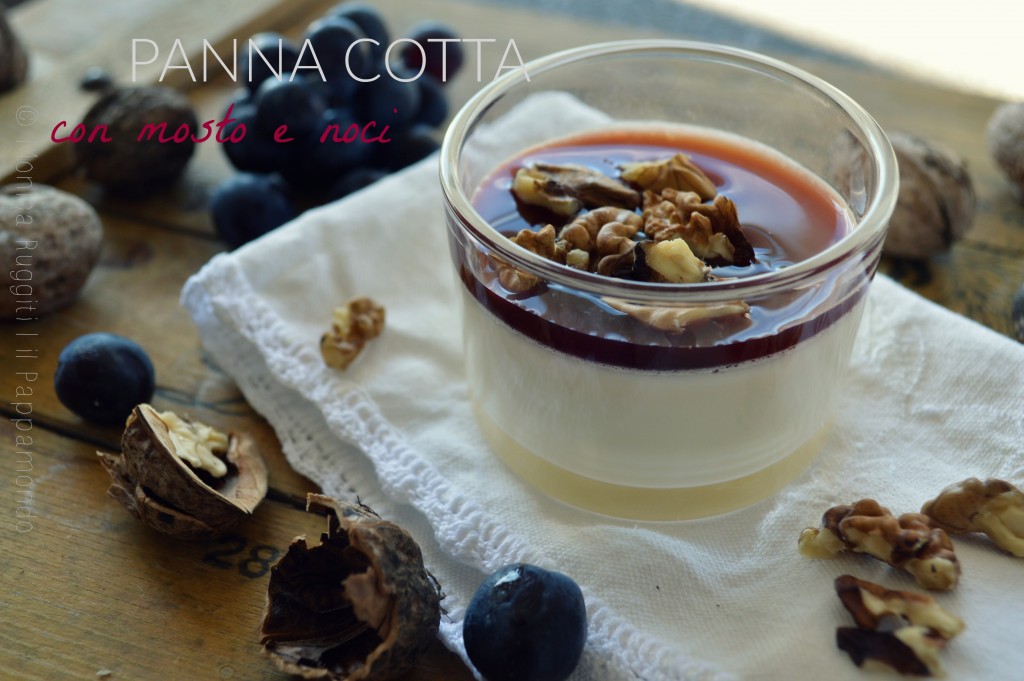 panna cotta al mosto e noci